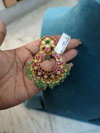 Premium Jadua Kundan Chand Bali - Vz