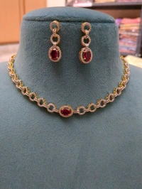 Diamond Copy Neck Set  - Vz, Maroon