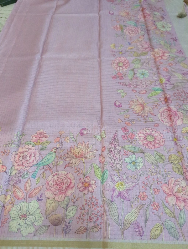 Soft Tusser Checks - Blue Chalk