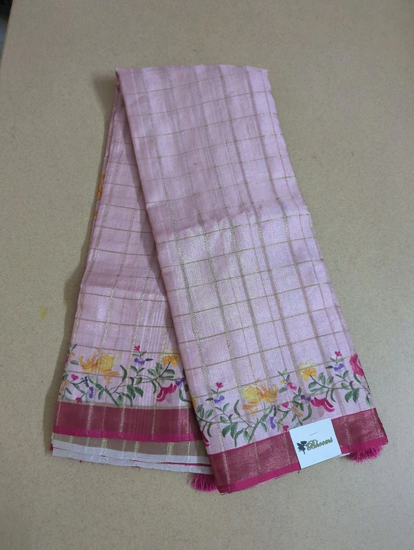 Tusser Checks Designer  - pink