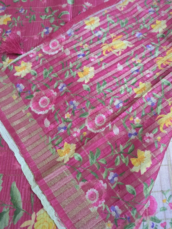 Tusser Checks Designer  - pink