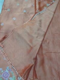 Pure Mushru Embroidery  - Web Orange