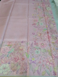 Soft Tusser Checks - Thistle