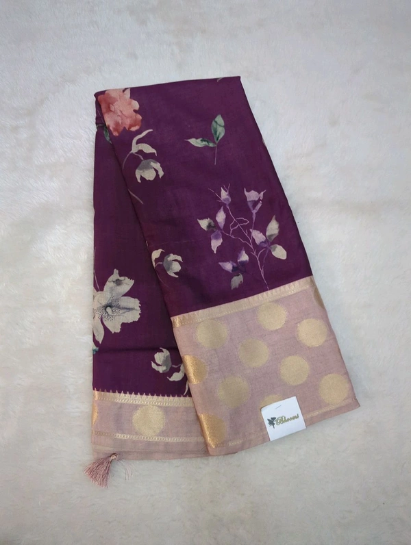 Very Soft Chiniya Tusser  - Purple