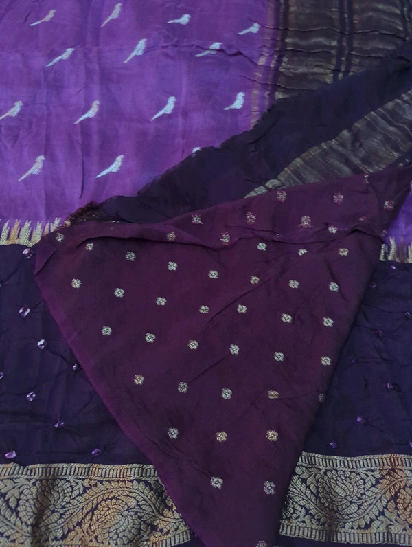 Soft Crepe Designer  - Purple
