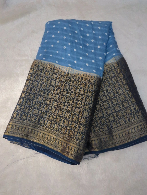 Pure Chiniya Bandini Designer - sky blue