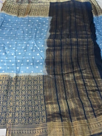 Pure Chiniya Bandini Designer - sky blue