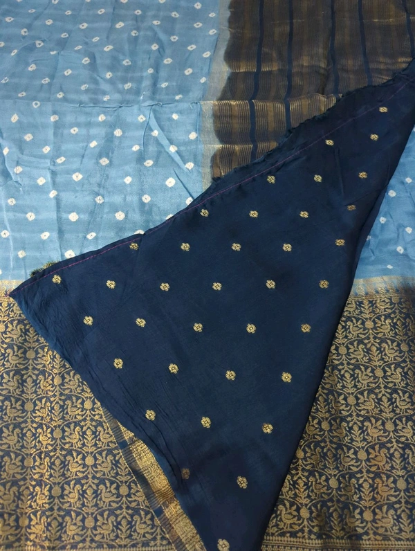 Pure Chiniya Bandini Designer - sky blue