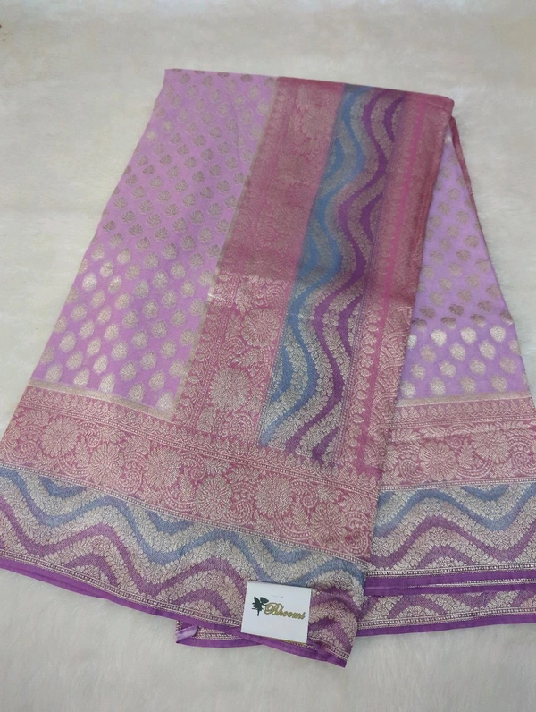Pure Beneras Georgette  - Blue Chalk