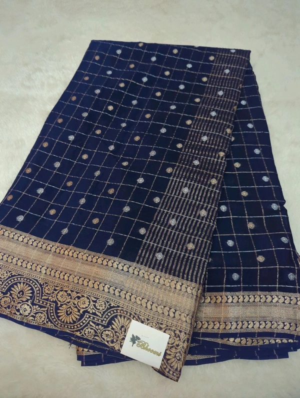 Pure Chinnon Check's  - Navy Blue