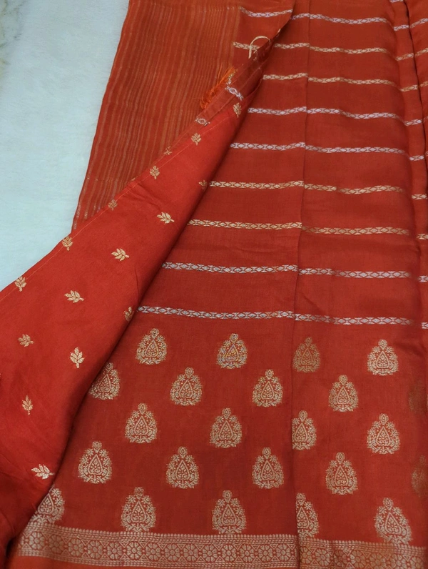 Dola Crepe Weaving  - orange