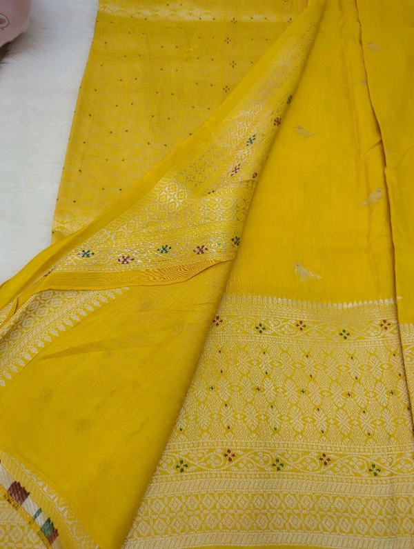 Premium Soft Raw Silk  - Gold