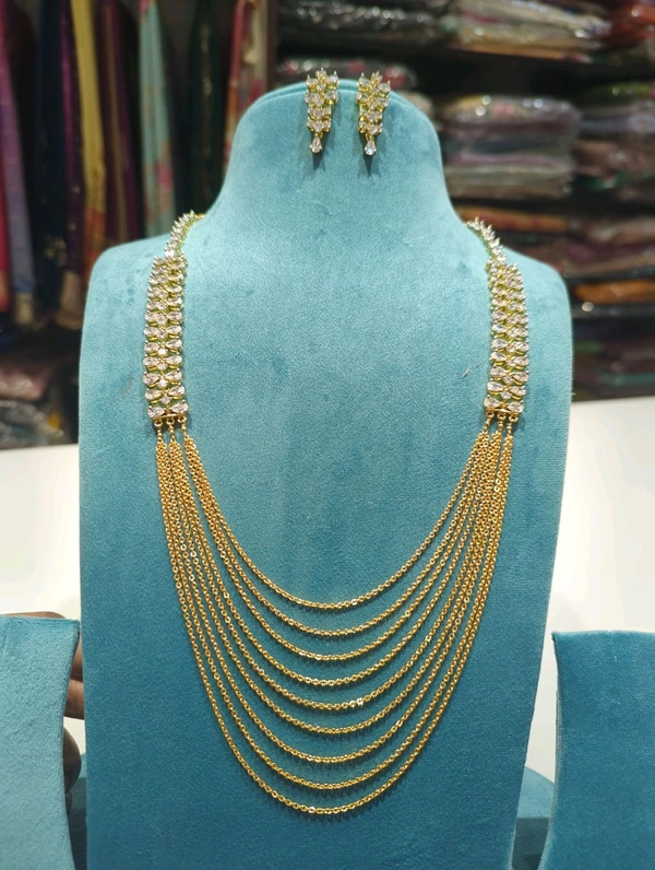 Designer Chandraharam With Ear Rings  - 4 Days Dispatch Time, HD, 28 Inches