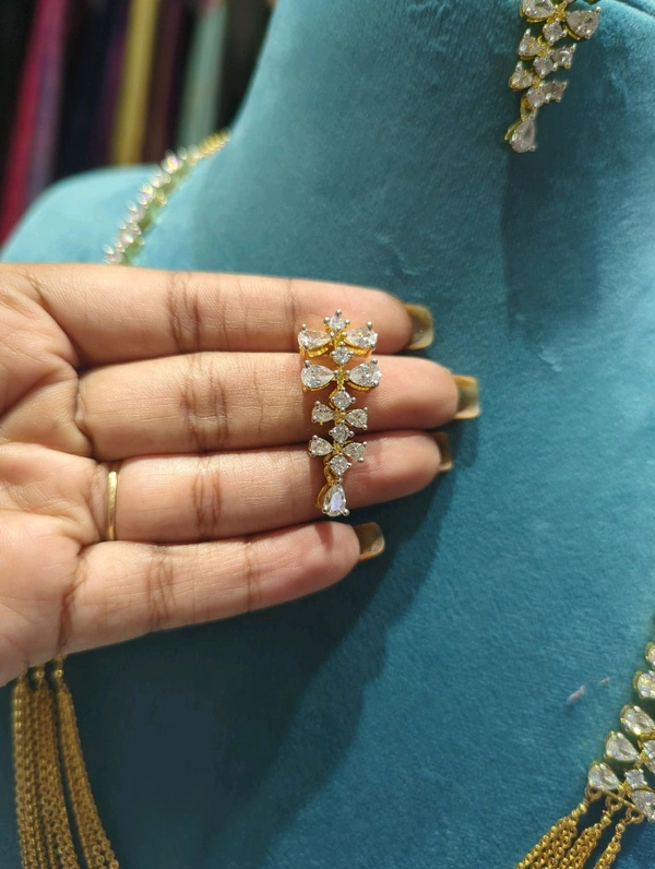 Designer Chandraharam With Ear Rings  - 4 Days Dispatch Time, HD, 28 Inches