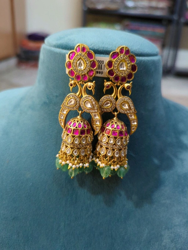 Designer Jadua Kundan Jumkies  - Vz