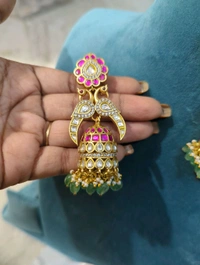 Designer Jadua Kundan Jumkies  - Vz