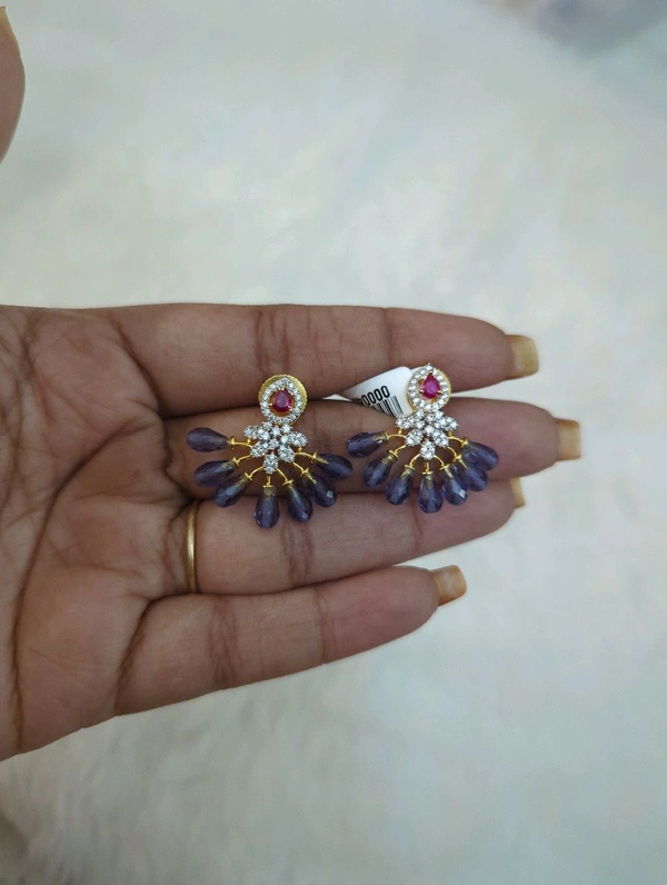 Designer Earrings  - Vz, Red