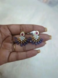 Designer Earrings  - Vz, Red