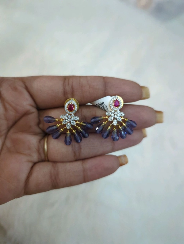Designer Earrings  - Vz, Red