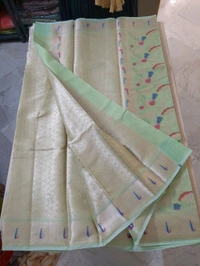 silk kota weaving - Green