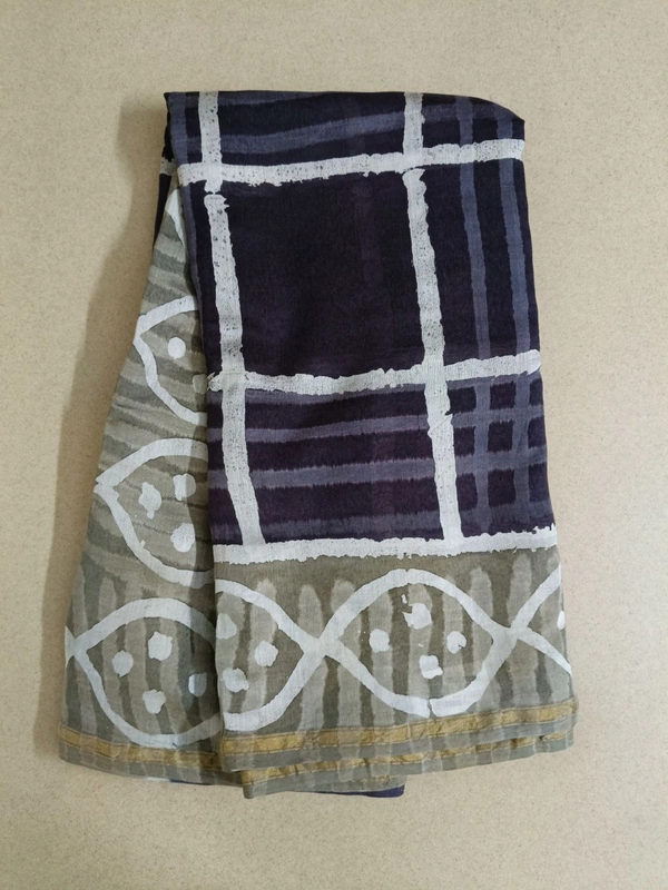 pure chanderi - Purple