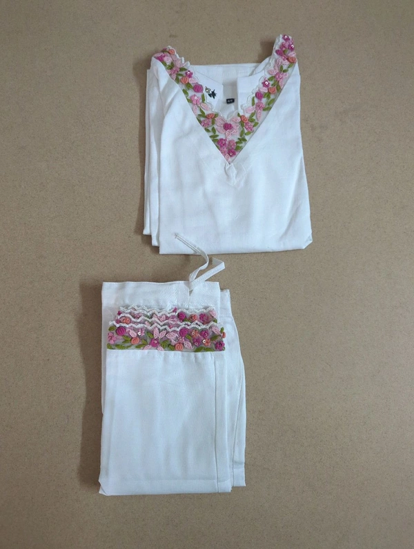 hand work kurti set - 40