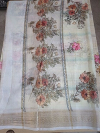soft chanderi - White