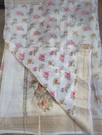 soft chanderi - White