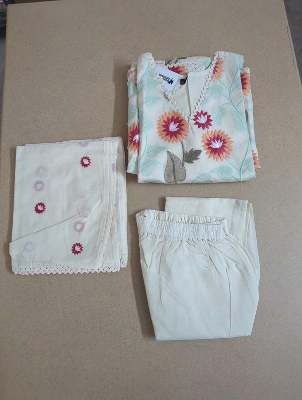 premium designer cotton suit - 42
