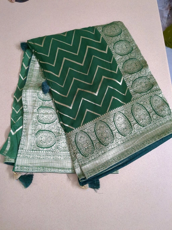 GEORGETTE WEAVING - green