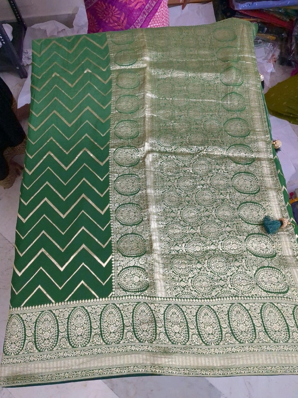 GEORGETTE WEAVING - green