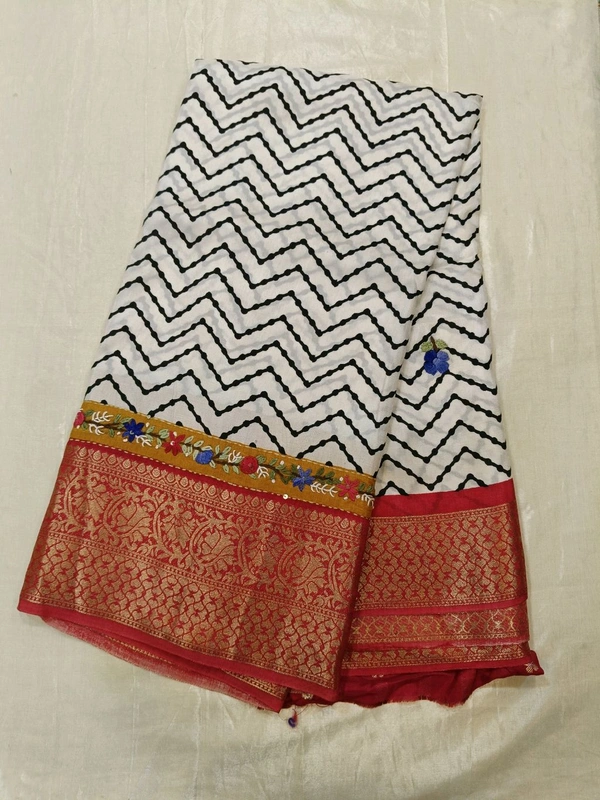 soft silk kantha - Red