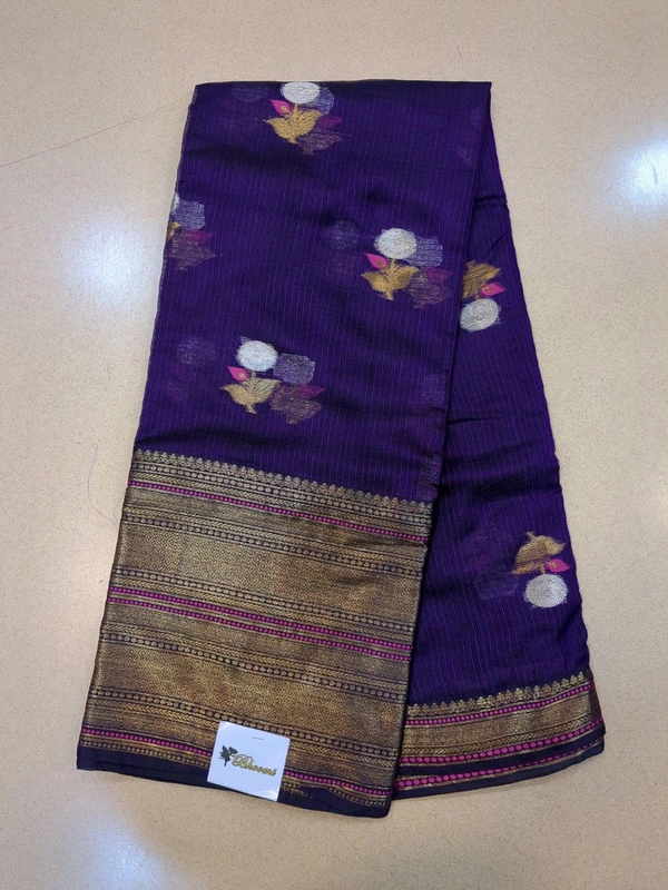 pure silk kota - violet