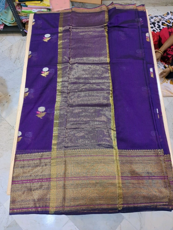 pure silk kota - violet