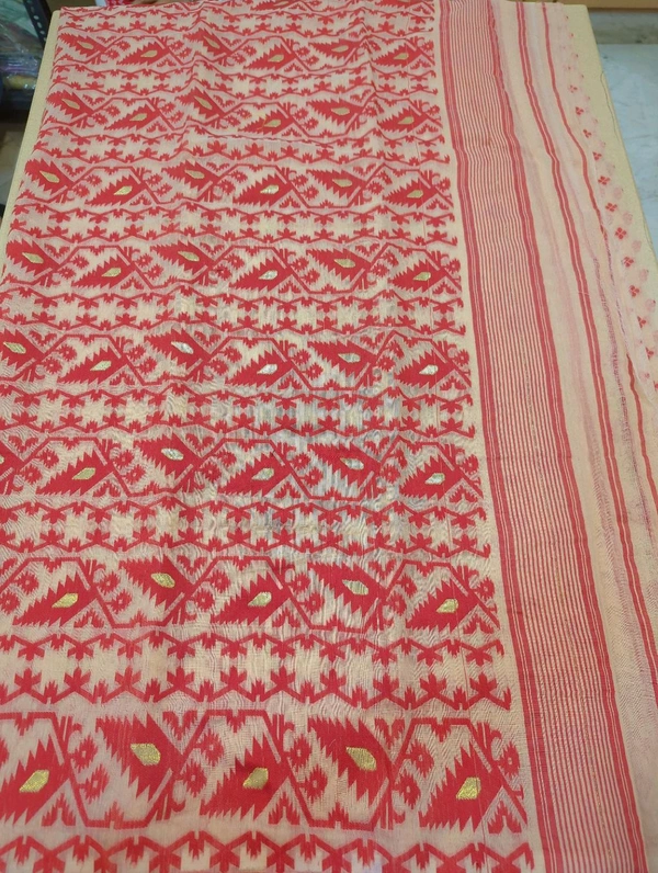 soft jamdhani - Red