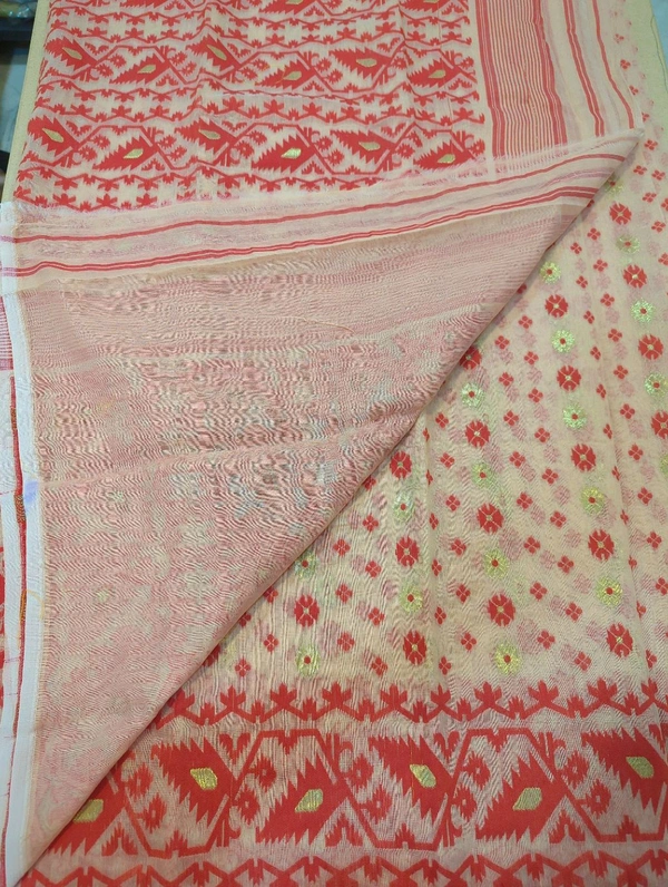 soft jamdhani - Red
