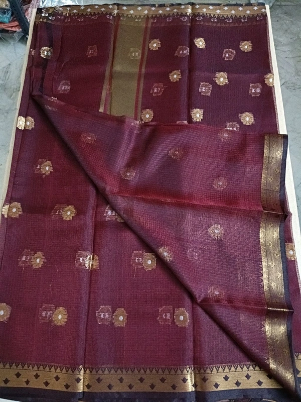 silk kota weaving - Maroon