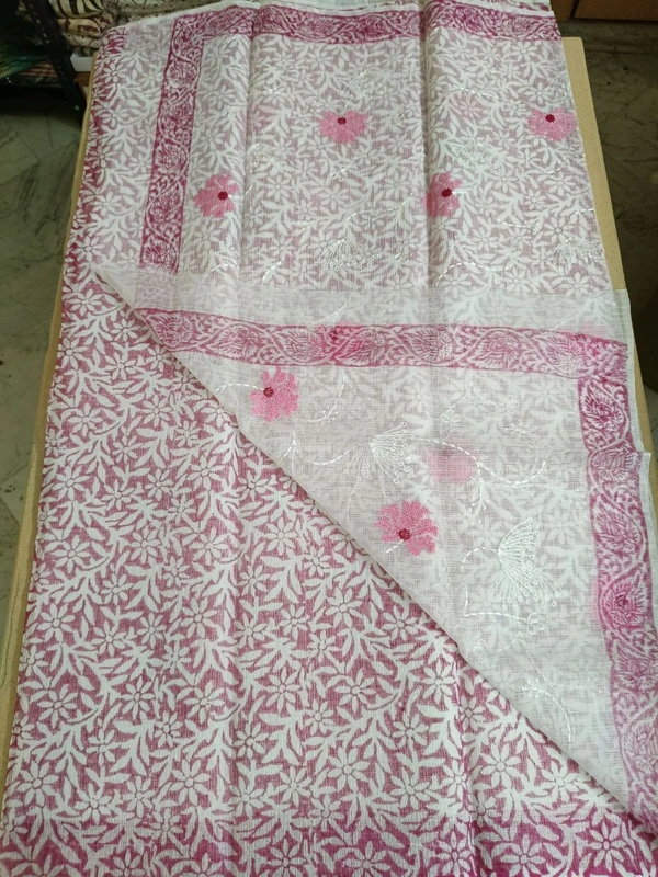 kota embroidaey - White