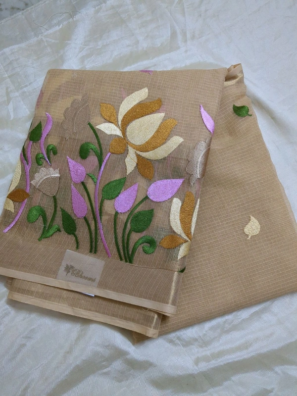 pure cotton kota - gold cream