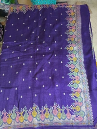 tusser georgette - Pigment Indigo