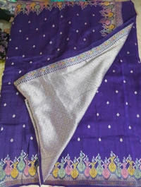 tusser georgette - Pigment Indigo
