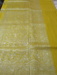 pure handloom tusser Georgette - Gold