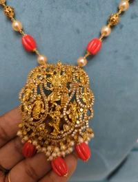 NECK SET WITH EAR RING - Wild Watermelon