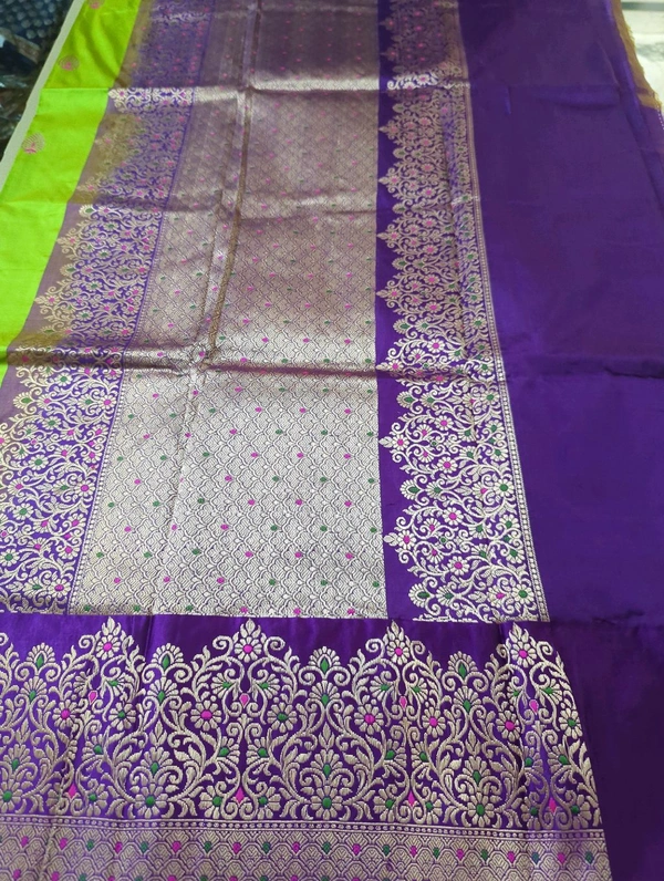 pure katan meenakari - Green