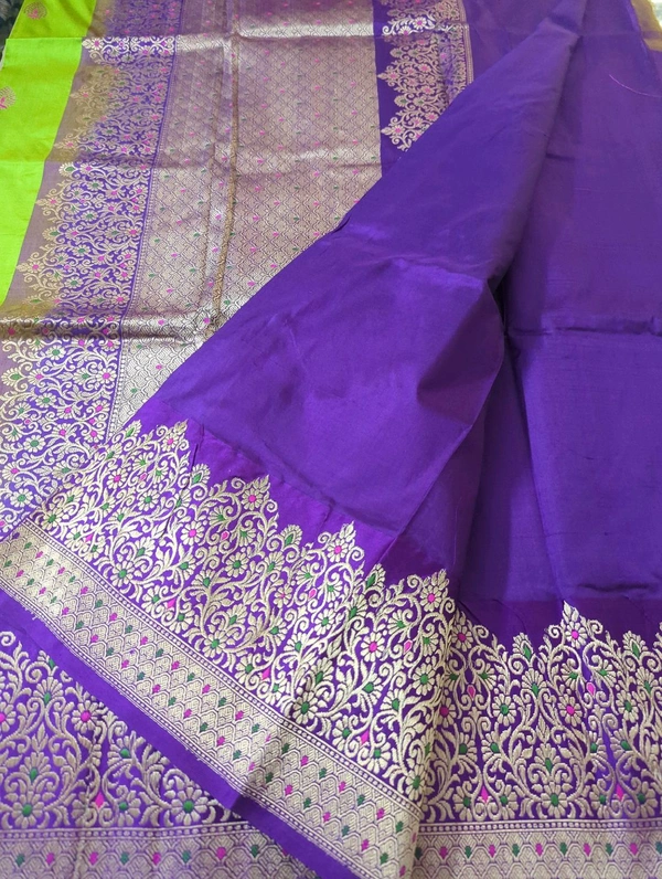 pure katan meenakari - Green