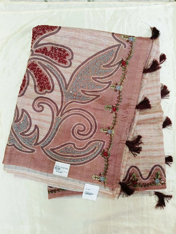 tusser designer - brown leafs