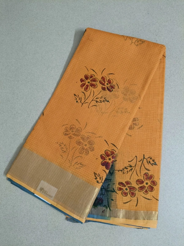 pure cotton kota - orange