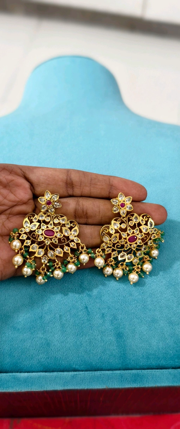 GOLD COPY NECK SET - Red