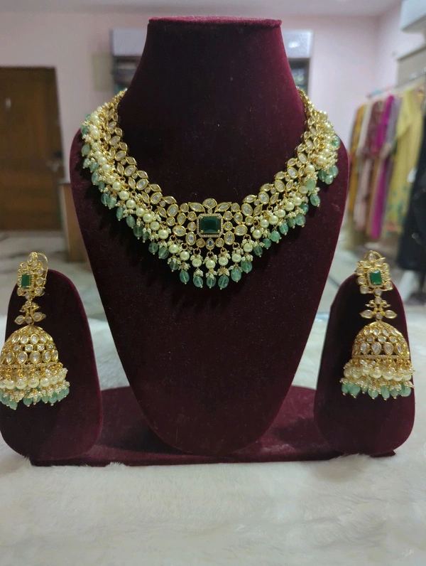GOLD COPY NECK SET - Green