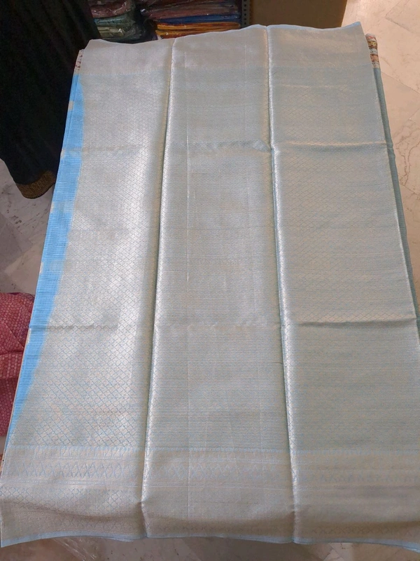 Silk kota pythani - sky blue